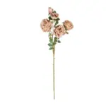 GloboStar® Artificial Garden OLD PINK ROSE BRANCH 21304 Τεχνητό Διακοσμητικό Κλαδί Τριαντάφυλλα Ροζ Y82cm - Image 2