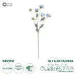 GloboStar® Artificial Garden SKY BLUE PAEONIA BRANCH 21306 Τεχνητό Διακοσμητικό Κλαδί Παιώνιας Μπλέ Y82cm