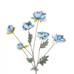 GloboStar® Artificial Garden SKY BLUE PAEONIA BRANCH 21306 Τεχνητό Διακοσμητικό Κλαδί Παιώνιας Μπλέ Y82cm - Image 3