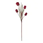 GloboStar® Artificial Garden RED TULIP BRANCH 21309 Τεχνητό Διακοσμητικό Κλαδί Κόκκινη Τουλίπα Y100cm - Image 2