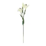 GloboStar® Artificial Garden WHITE LILY BRANCH 21310 Τεχνητό Διακοσμητικό Κλαδί Λευκό Κρίνο Y90cm - Image 2