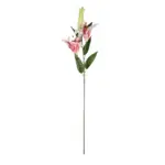 GloboStar® Artificial Garden PINK LILY BRANCH 21313 Τεχνητό Διακοσμητικό Κλαδί Ροζ Κρίνο Y106cm - Image 2