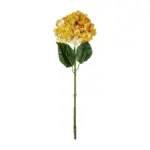 GloboStar® Artificial Garden YELLOW HYDRANGEA BRANCH 21317 Τεχνητό Διακοσμητικό Κλαδί Κίτρινη Ορτανσία Y65cm - Image 2