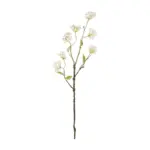 GloboStar® Artificial Garden WHITE CHERRY BLOSSOM BRANCH 21320 Τεχνητό Διακοσμητικό Λευκό Κλαδί Κερασίας Y88cm - Image 2