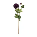 GloboStar® Artificial Garden PURPLE DHALIA BRANCH 21323 Τεχνητό Διακοσμητικό Μωβ Κλαδί Ντάλια Y78cm - Image 2