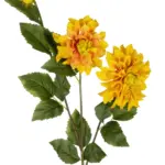 GloboStar® Artificial Garden ORANGE DHALIA BRANCH 21324 Τεχνητό Διακοσμητικό Πορτοκαλί Κλαδί Ντάλια Y115cm - Image 3