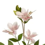GloboStar® Artificial Garden PALE PINK CLEMANTIS BRANCH 21332 Τεχνητό Διακοσμητικό Κλαδί Ροζ Κλημεντίνα Y80cm - Image 3