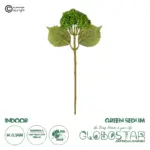 GloboStar® Artificial Garden GREEN SEDUM BRANCH 21336 Τεχνητό Διακοσμητικό Κλαδί Πράσινο Σέδο Y38cm