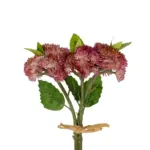 GloboStar® Artificial Garden HOT PINK SEDUM BOUQUET 21347 Τεχνητό Διακοσμητικό Μπουκέτο Ροζ Σέδο Y30cm - Image 3