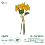 GloboStar® Artificial Garden YELLOW SEDUM BOUQUET 21348 Τεχνητό Διακοσμητικό Μπουκέτο Κίτρινο Σέδο Y30cm