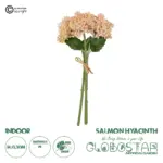 GloboStar® Artificial Garden SALMON PINK HYACINTH BOUQUET 21355 Τεχνητό Διακοσμητικό Μπουκέτο Ροζ Υάκυνθος Y30cm