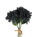 GloboStar® Artificial Garden BLACK HYACINTH BOUQUET 21356 Τεχνητό Διακοσμητικό Μπουκέτο Μαύρο Υάκυνθος Y30cm - Image 3