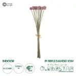 GloboStar® Artificial Garden PURPLE DANDELION BOUQET 21360 Τεχνητό Διακοσμητικό Ταραξάκο Μπουκέτο Y54cm