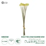 GloboStar® Artificial Garden PALE YELLOW DANDELION BOUQET 21363 Τεχνητό Διακοσμητικό Ταραξάκο Μπουκέτο Y54cm