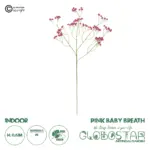 GloboStar® Artificial Garden PINK BRANCH BABY BREATH 21368 Τεχνητό Διακοσμητικό Κλαδί Ροζ Γυψοφίλης Y61cm