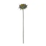 GloboStar® Artificial Garden GREEN SUNFLOWER BRANCH 21378 Τεχνητό Διακοσμητικό Κλαδί Ηλιοτρόπιο Πράσινο Y60cm - Image 2
