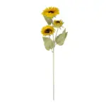 GloboStar® Artificial Garden YELLOW SUNFLOWER BRANCH 21380 Τεχνητό Διακοσμητικό Κλαδί Ηλιοτρόπιο Κίτρινο Y90cm - Image 2