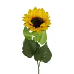 GloboStar® Artificial Garden YELLOW SUNFLOWER BRANCH 21381 Τεχνητό Διακοσμητικό Κλαδί Ηλιοτρόπιο Κίτρινο Y62cm - Image 3