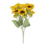 GloboStar® Artificial Garden YELLOW SUNFLOWER BRANCH 21382 Τεχνητό Διακοσμητικό Κλαδί Ηλιοτρόπιο Κίτρινο Y55cm - Image 2
