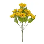 GloboStar® Artificial Garden YELLOW SUNFLOWER BRANCH 21383 Τεχνητό Διακοσμητικό Κλαδί Ηλιοτρόπιο Κίτρινο Y49cm - Image 2
