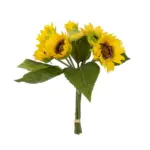 GloboStar® Artificial Garden YELLOW SUNFLOWER BRANCH 21386 Τεχνητό Διακοσμητικό Μπουκέτο Ηλιοτρόπιο Κίτρινο Y37cm - Image 2