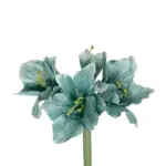 GloboStar® Artificial Garden SKY BLUE KAFFIR LILY BRANCH 21389 Τεχνητό Διακοσμητικό Κλαδί Μπλέ Κρίνο Y72cm - Image 3