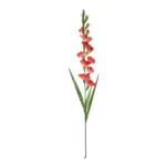 GloboStar® Artificial Garden RED GLADIOLUS FLOWER BRANCH 21396 Τεχνητό Διακοσμητικό Κλαδί Γλαδιόλα Y116cm - Image 2