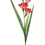 GloboStar® Artificial Garden RED GLADIOLUS FLOWER BRANCH 21396 Τεχνητό Διακοσμητικό Κλαδί Γλαδιόλα Y116cm - Image 4