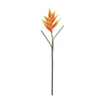 GloboStar® Artificial Garden ORANGE PEACOCK BRANCH 21397 Τεχνητό Διακοσμητικό Κλαδί Πορτοκαλί πουλί του παραδείσου Y85cm - Image 2