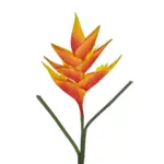 GloboStar® Artificial Garden ORANGE PEACOCK BRANCH 21397 Τεχνητό Διακοσμητικό Κλαδί Πορτοκαλί πουλί του παραδείσου Y85cm - Image 3