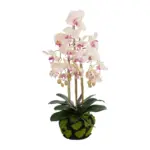 GloboStar® Artificial Garden BUTTERFLY ORCHID BONSAI 21400 Τεχνητό Διακοσμητικό Φυτό Ορχιδέα Μ34 x Π27 x Υ65cm - Image 2