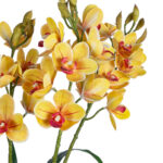 GloboStar® Artificial Garden YELLOW CHERRY CUMBIDIUM 21401 Διακοσμητικό Φυτό Κίτρινο Κυμβίδιο Υ60cm - Image 3