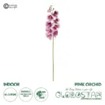 GloboStar® Artificial Garden PINK ORCHID BRANCH 21407 Τεχνητό Διακοσμητικό Κλαδί Ροζ Ορχιδέα Y95cm