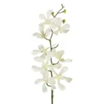 GloboStar® Artificial Garden WHITE VANDA ORCHID BRANCH 21409 Τεχνητό Διακοσμητικό Κλαδί Λευκή Ορχιδέα Y82cm - Image 3