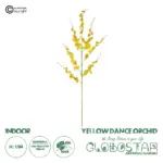 GloboStar® Artificial Garden YELLOW DANCE ORCHID BRANCH 21414 Τεχνητό Διακοσμητικό Κλαδί Κίτρινη Ορχιδέα Y110cm