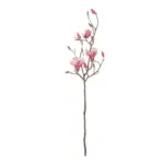 GloboStar® Artificial Garden WHITE - PINK MAGNOLIA 21416 Τεχνητό Διακοσμητικό Κλαδί Ροζ Μανόλια Μ30 x Π13 x Υ110cm - Image 2