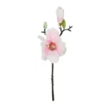GloboStar® Artificial Garden WHITE PINK MAGNOLIA BRANCH 21417 Τεχνητό Διακοσμητικό Κλαδί Λευκή Ροζ Μανόλια Y36cm - Image 2