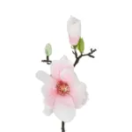 GloboStar® Artificial Garden WHITE PINK MAGNOLIA BRANCH 21417 Τεχνητό Διακοσμητικό Κλαδί Λευκή Ροζ Μανόλια Y36cm - Image 3