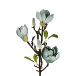 GloboStar® Artificial Garden BLUE MAGNOLIA BRANCH 21418 Τεχνητό Διακοσμητικό Κλαδί Μπλε Μανόλια Y72cm - Image 3