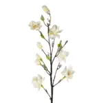 GloboStar® Artificial Garden WHITE YELLOW MAGNOLIA BRANCH 21419 Τεχνητό Διακοσμητικό Κλαδί Λευκή Κίτρινη Μανόλια Y108cm - Image 3