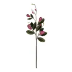 GloboStar® Artificial Garden DARK PING MAGNOLIA BRANCH 21421 Τεχνητό Διακοσμητικό Κλαδί Ροζ Μανόλια Y120cm - Image 2