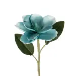 GloboStar® Artificial Garden BLUE MAGNOLIA BRANCH 21425 Τεχνητό Διακοσμητικό Κλαδί Μπλε Μανόλια Y80cm - Image 3