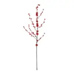 GloboStar® Artificial Garden RED HOLLY BERRIES FRUIT BRANCH 21429 Τεχνητό Διακοσμητικό Κλαδί Κόκκινο Γκί Y108cm - Image 2
