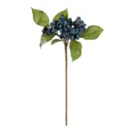 GloboStar® Artificial Garden BLUBERRIES FRUIT BRANCH 21434 Τεχνητό Διακοσμητικό Κλαδί Μπλε Μύρτιλο  Y30cm - Image 2