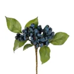 GloboStar® Artificial Garden BLUBERRIES FRUIT BRANCH 21434 Τεχνητό Διακοσμητικό Κλαδί Μπλε Μύρτιλο  Y30cm - Image 3