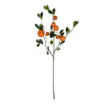 GloboStar® Artificial Garden ORANGE FRUIT BRANCH 21435 Τεχνητό Διακοσμητικό Κλαδί Πορτακαλιά Y83cm - Image 2