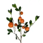 GloboStar® Artificial Garden ORANGE FRUIT BRANCH 21435 Τεχνητό Διακοσμητικό Κλαδί Πορτακαλιά Y83cm - Image 3