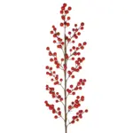 GloboStar® Artificial Garden RED BERRIES FRUIT BRANCH 21440 Τεχνητό Διακοσμητικό Κλαδί Κόκκινο Γκί Y96cm - Image 3