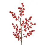 GloboStar® Artificial Garden RED BERRIES FRUIT BRANCH 21441 Τεχνητό Διακοσμητικό Κλαδί Κόκκινο Γκί Y66cm - Image 3