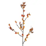 GloboStar® Artificial Garden ORANGE BERRIES FRUIT BRANCH 21443 Τεχνητό Διακοσμητικό Κλαδί Πορτοκαλί Γκί Y94cm - Image 3